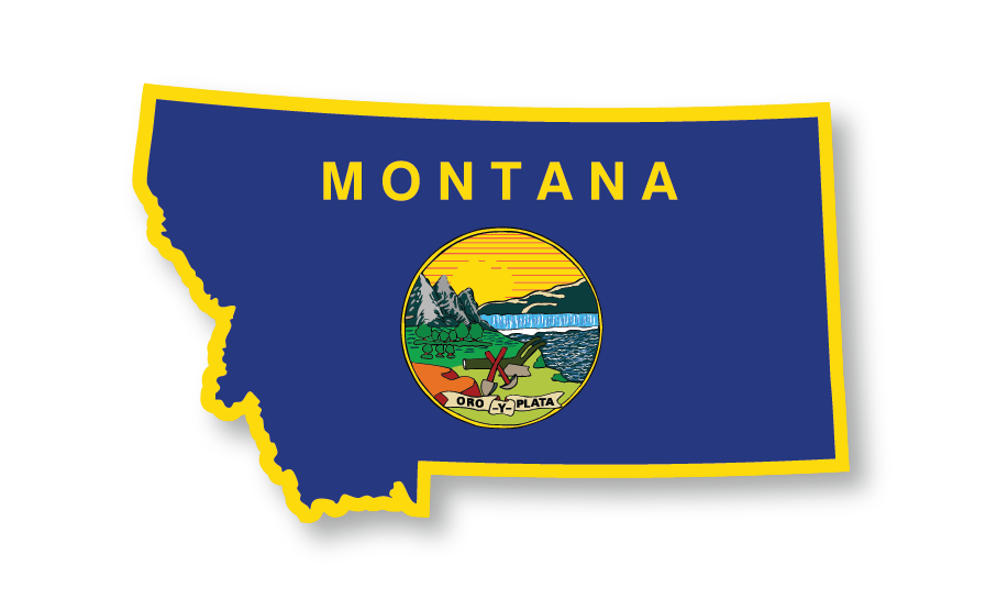 MT State Flag | Sticker image 0