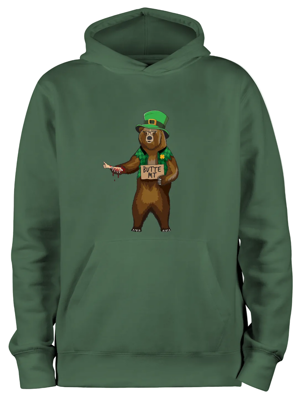 Butte Irish Hitchhiker Bear | Hoodie image 0