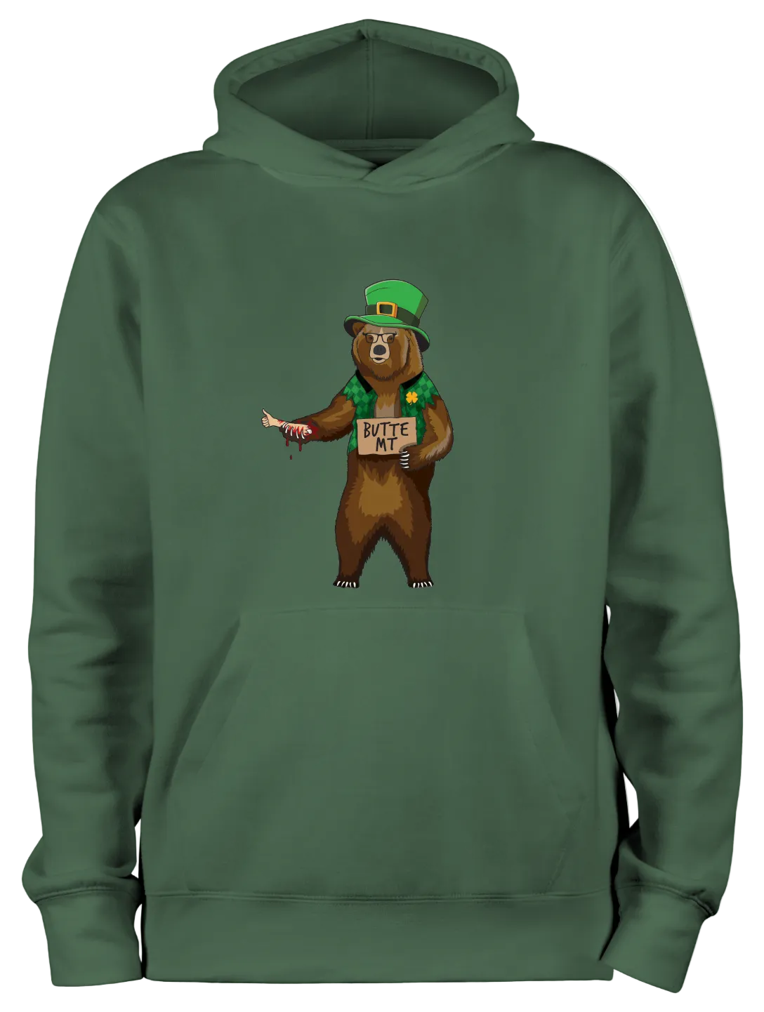 Butte Irish Hitchhiker Bear | Hoodie image 0