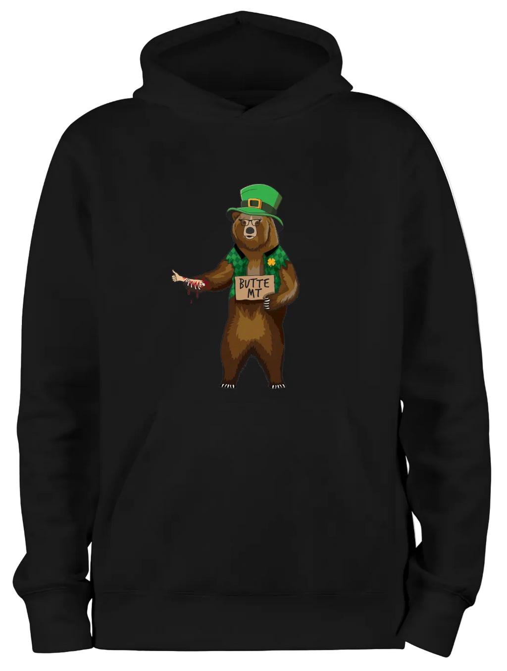 Butte Irish Hitchhiker Bear | Hoodie image 1
