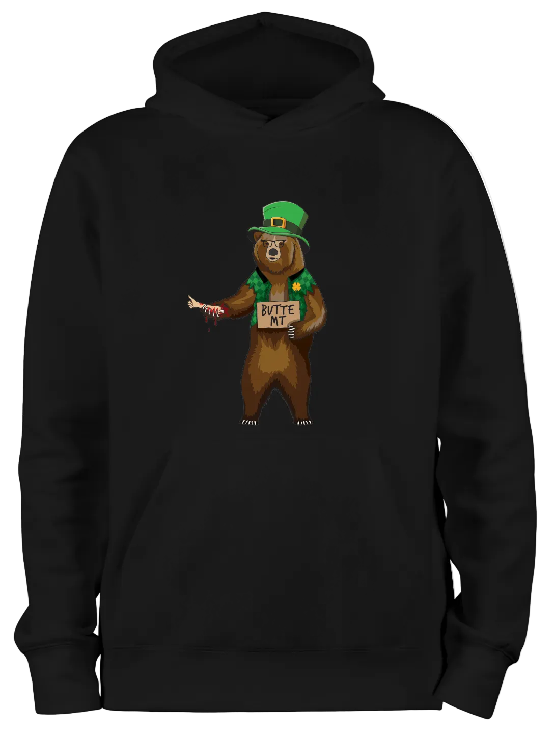 Butte Irish Hitchhiker Bear | Hoodie image 1