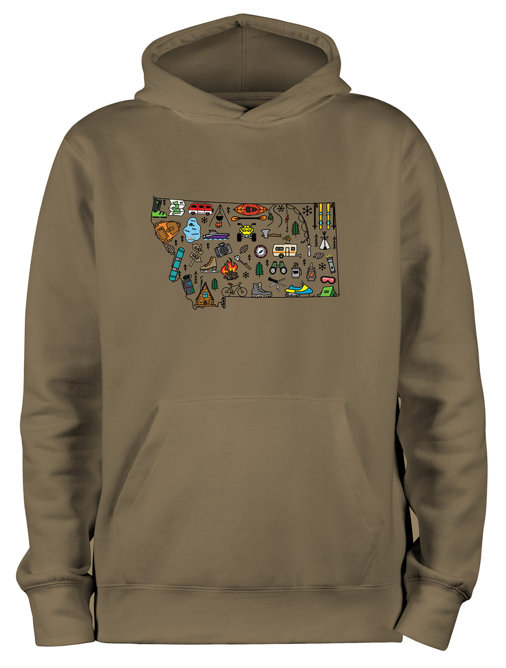 Outdoors Outline Hoodie by Lake Monster Montana