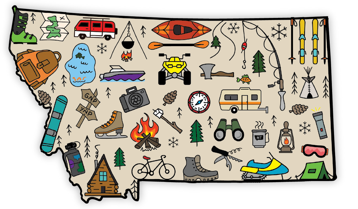 Outdoors Outline | Sticker image 0